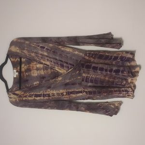 Tie-dye Romper purple & gold